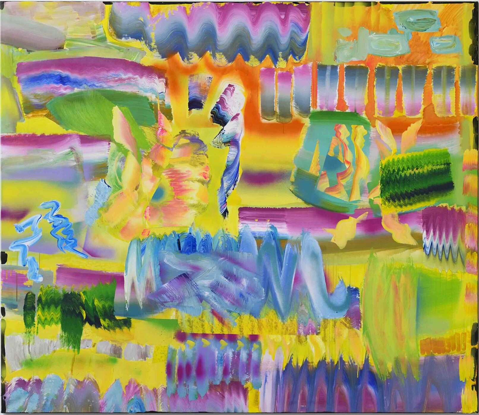 Bóbics Diána YELLOW FLOWER SPRAY ON CANVAS